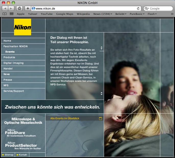 Nikon Deutschland Homepage 2